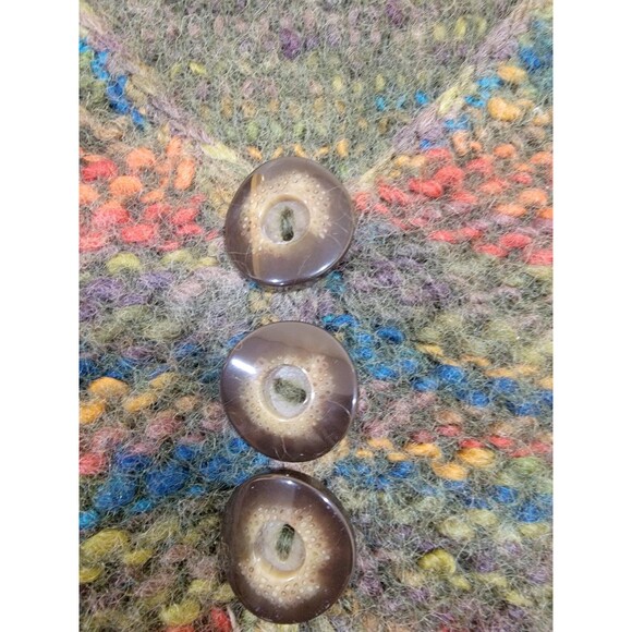 Talbots Petites Sweater Womens Large Multi Color Mohair Blend Button Cardigan - Picture 5 of 12